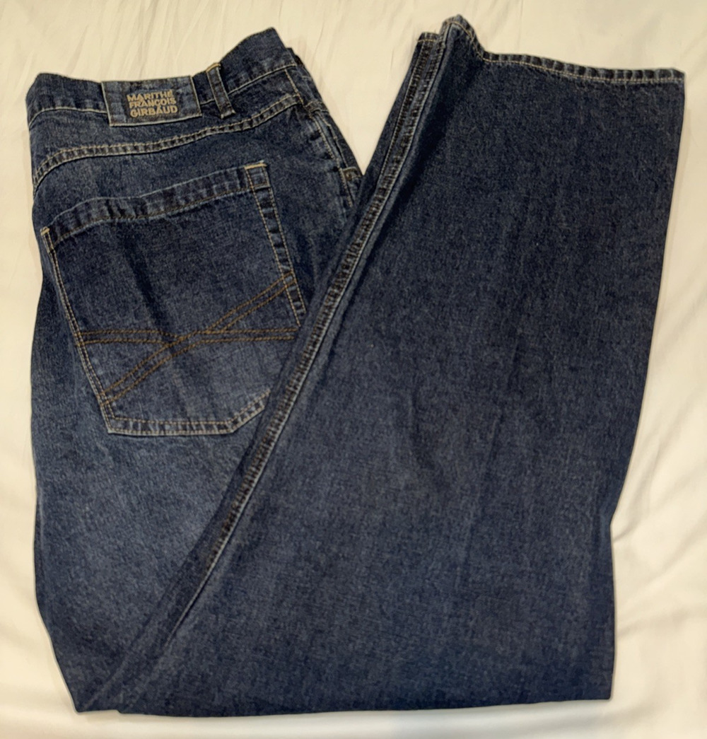 Marithe Francois Girbaud Jeans Men 42x32 Blue Brand X Edge Relaxed Fit Loose EUC